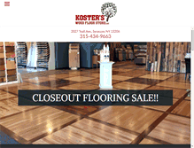 Tablet Screenshot of kosterswoodfloorstore.com